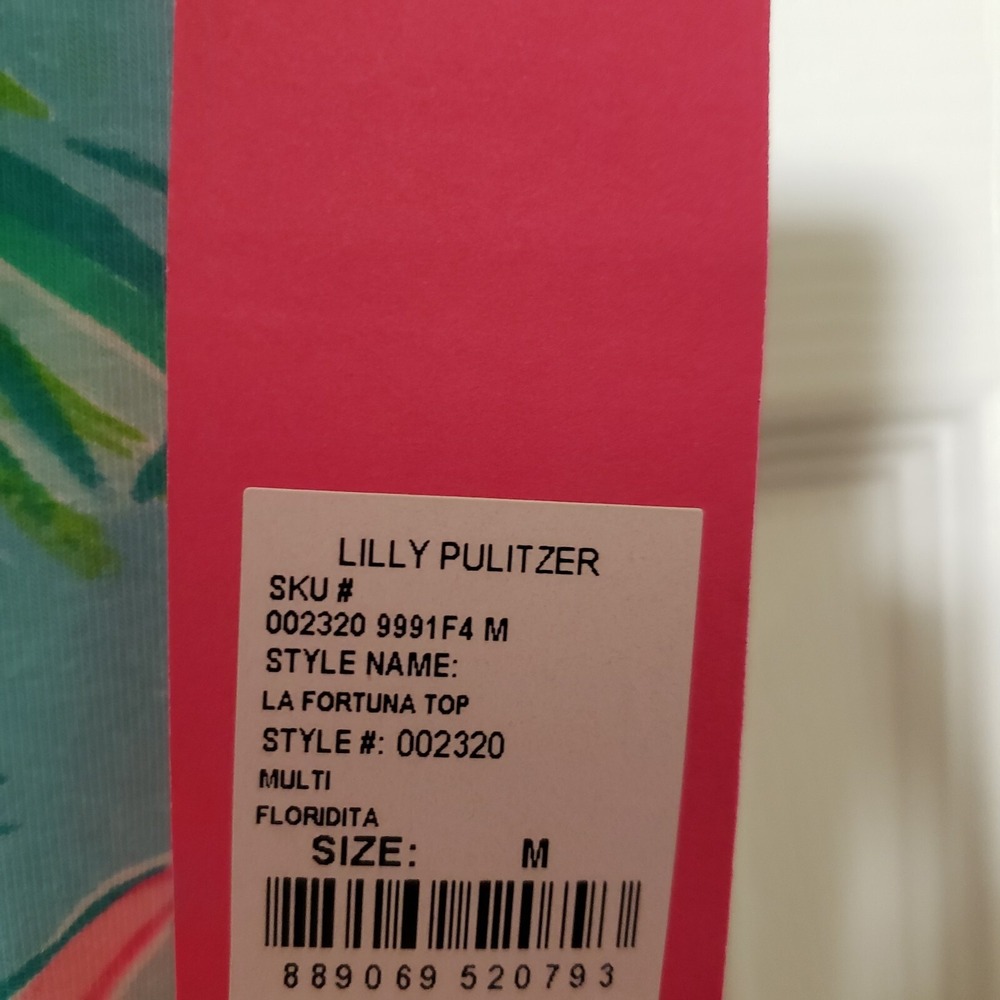 Lilly Pulitzer La Fortuna Off Shoulder Top Women's Size Medium Multi Floridita - Picture 4 of 4